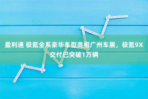 盈利通 极氪全系豪华车型亮相广州车展,极氪9X交付已突破1万辆